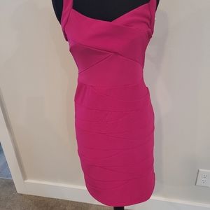 Hot Pink Bandage Party Dress Size 8